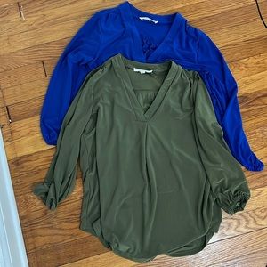 Vince Camuto V-neck long sleeve tops